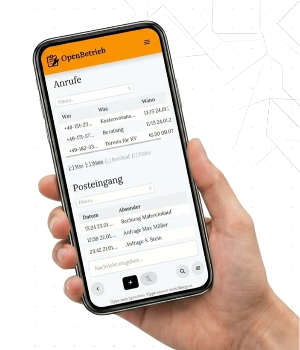 OpenBetrieb auf dem Smartphone